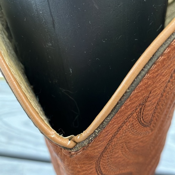 Durango Men Pull-on Western Leather Boot 12” Brown Size 10.5 - Picture 16 of 17